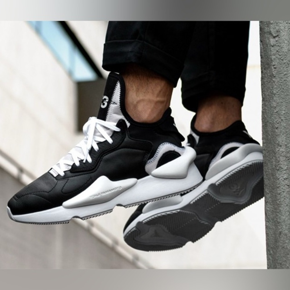 adidas Men’s Y-3 Kaiwa Black/White Chunky Futuristic Sneakers Size 8 US